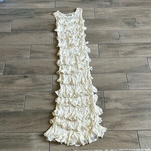 Zimmermann sheer ruffle maxi dress